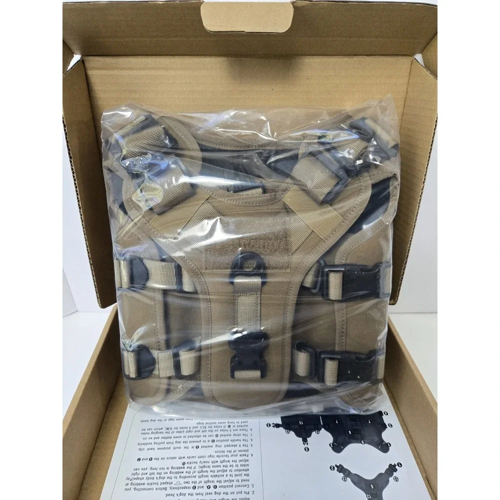 Petnanny tactial dog harness‎ NEW khaki large to medium dogs
